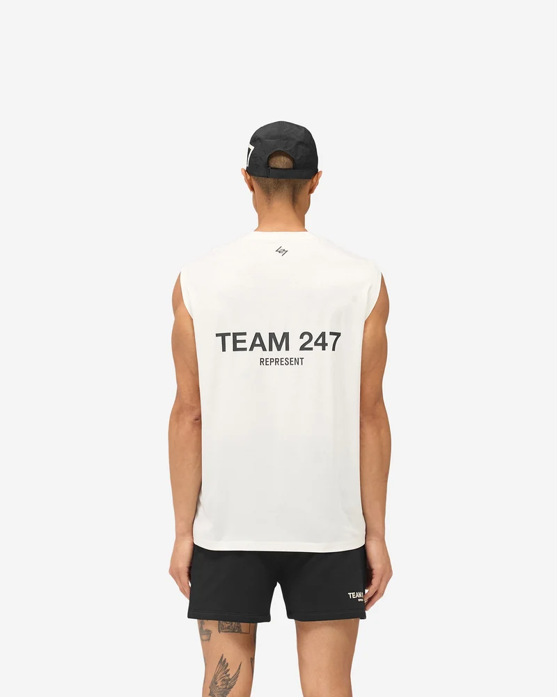 Team 247 Oversized Tank - Flat White