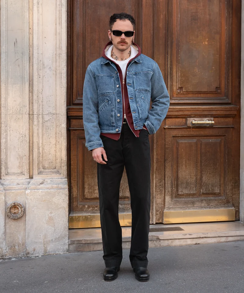 THE PLEATED DENIM JACKET