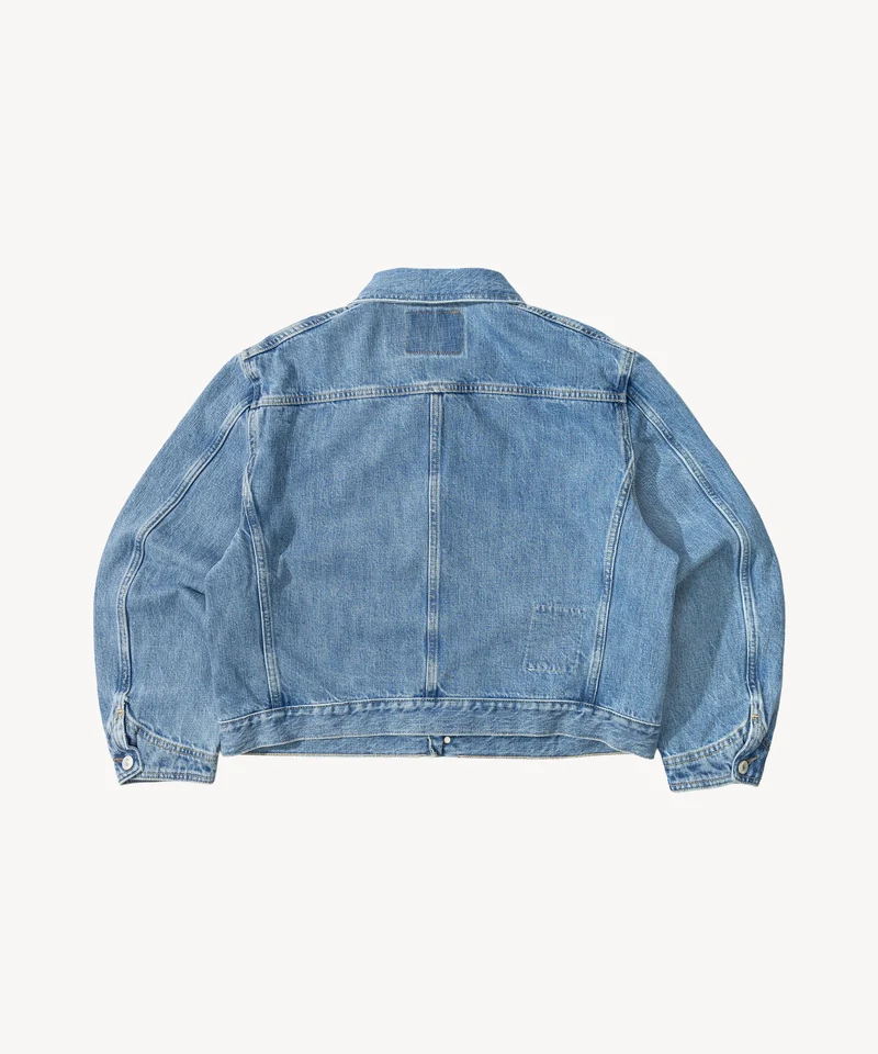 THE PLEATED SELVEDGE DENIM JACKET