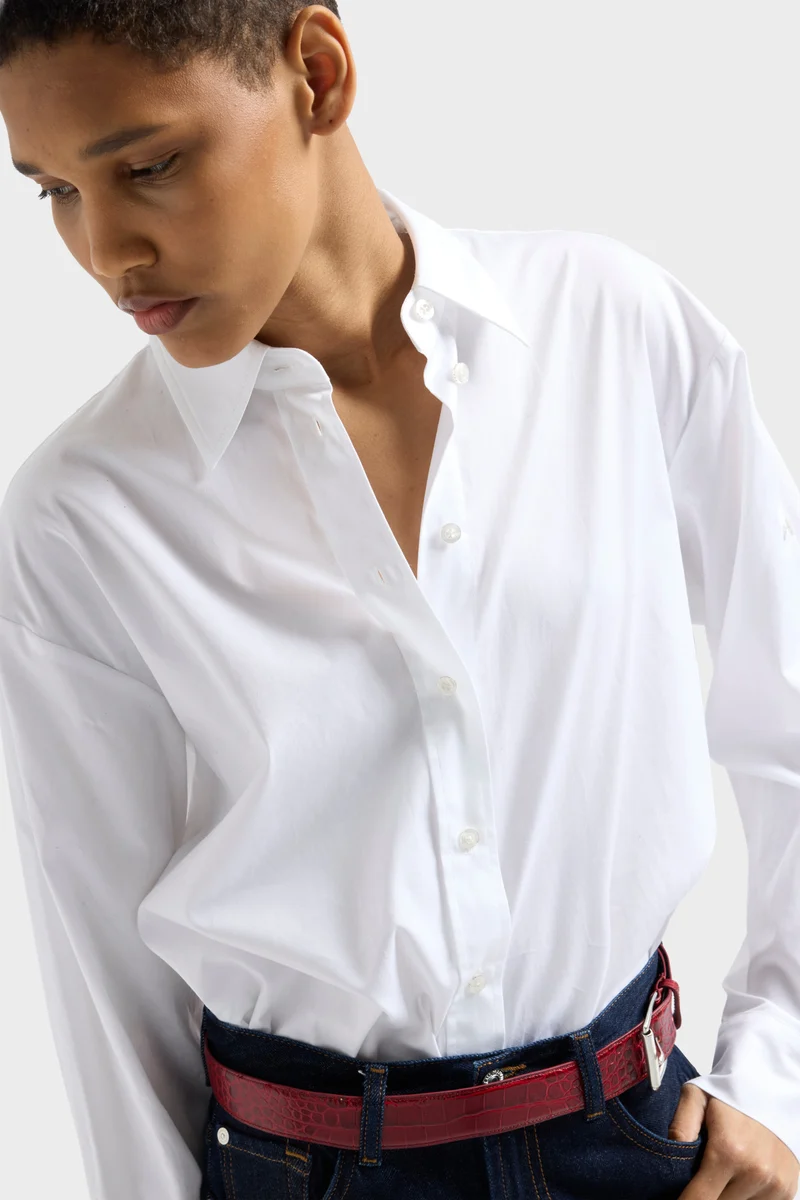 OVERSIZE SHIRT in Poplin Optical White