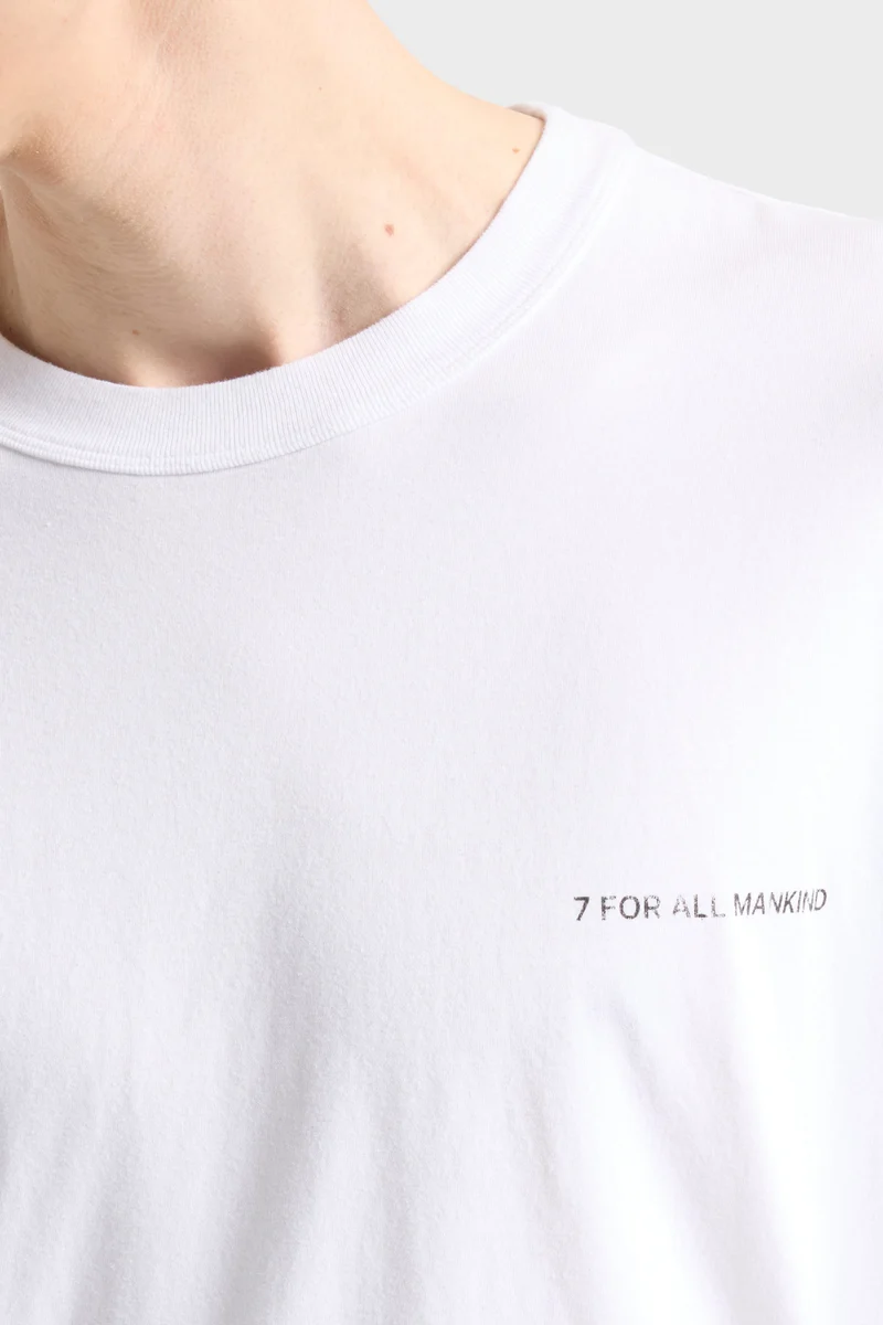 LONG SLEEVE GRAPHIC TEE in Free White