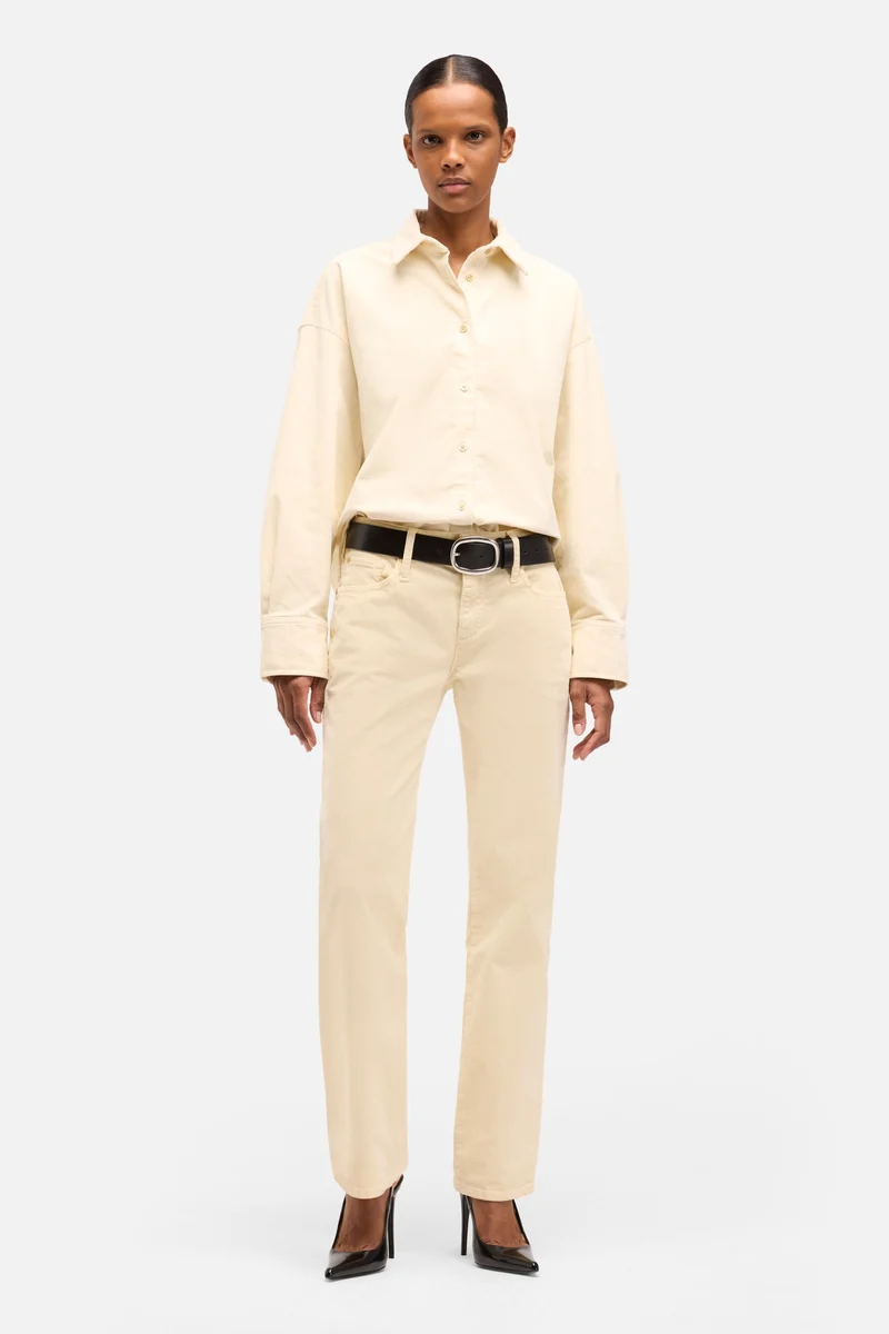 Corduroy Calie Straight in Eggshell