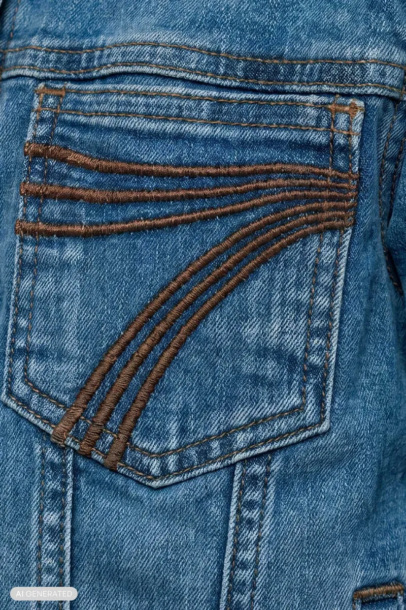 GIRLS MINI ADI TRUCKER JACKET in Luxe Vintage Sea Level