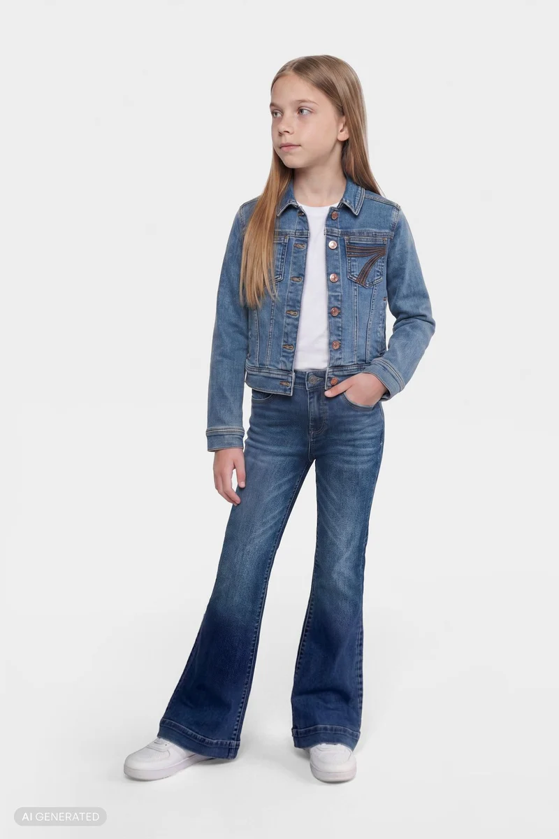 GIRLS MINI DOJO in Slim Illusion Lake Blue
