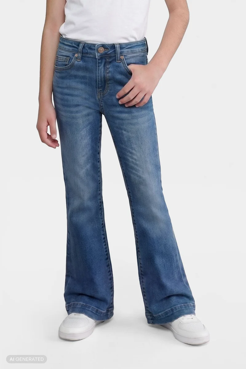 GIRLS MINI DOJO in Slim Illusion Distressed Authentic Light