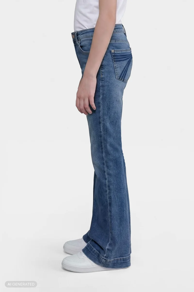 GIRLS MINI DOJO in Slim Illusion Distressed Authentic Light