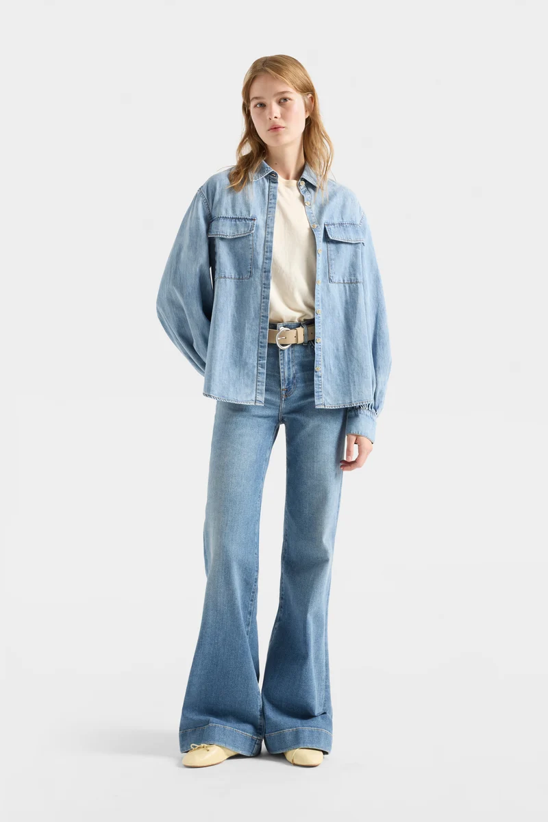 LONG SLEEVE REGULAR SHIRT in Denim Loft
