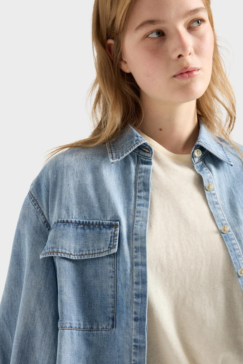 LONG SLEEVE REGULAR SHIRT in Denim Loft