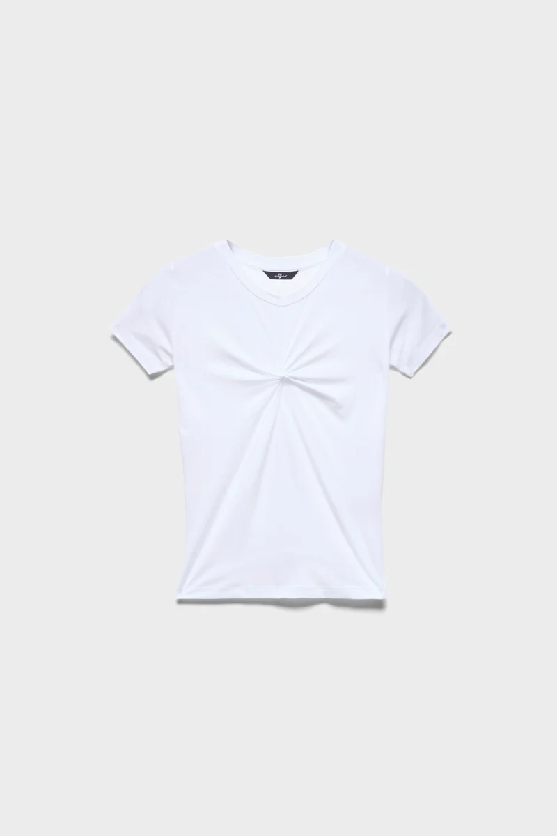 TWISTED TEE in Lyocell Optical White