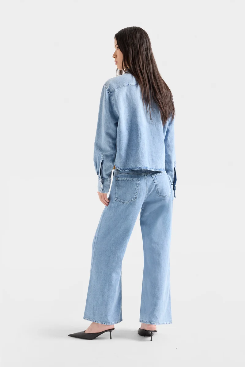 LOTTA ANKLE in Indigo Linen Iris