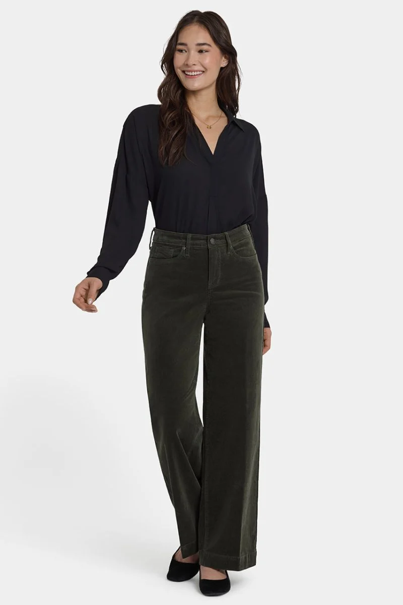 Teresa Wide Leg Corduroy Hose | Vine Leaf