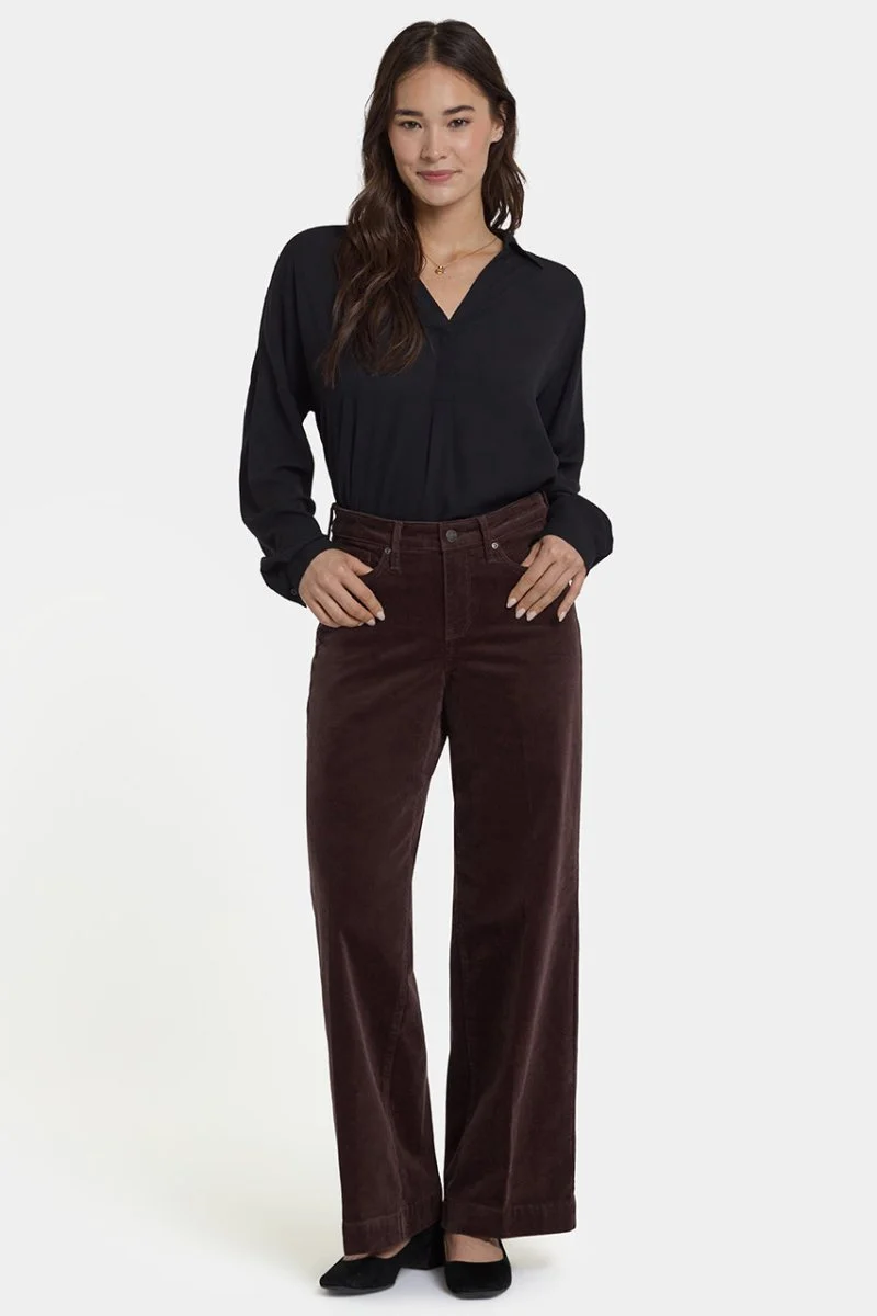 Teresa Wide Leg Corduroy Hose | Bitter Chocolate