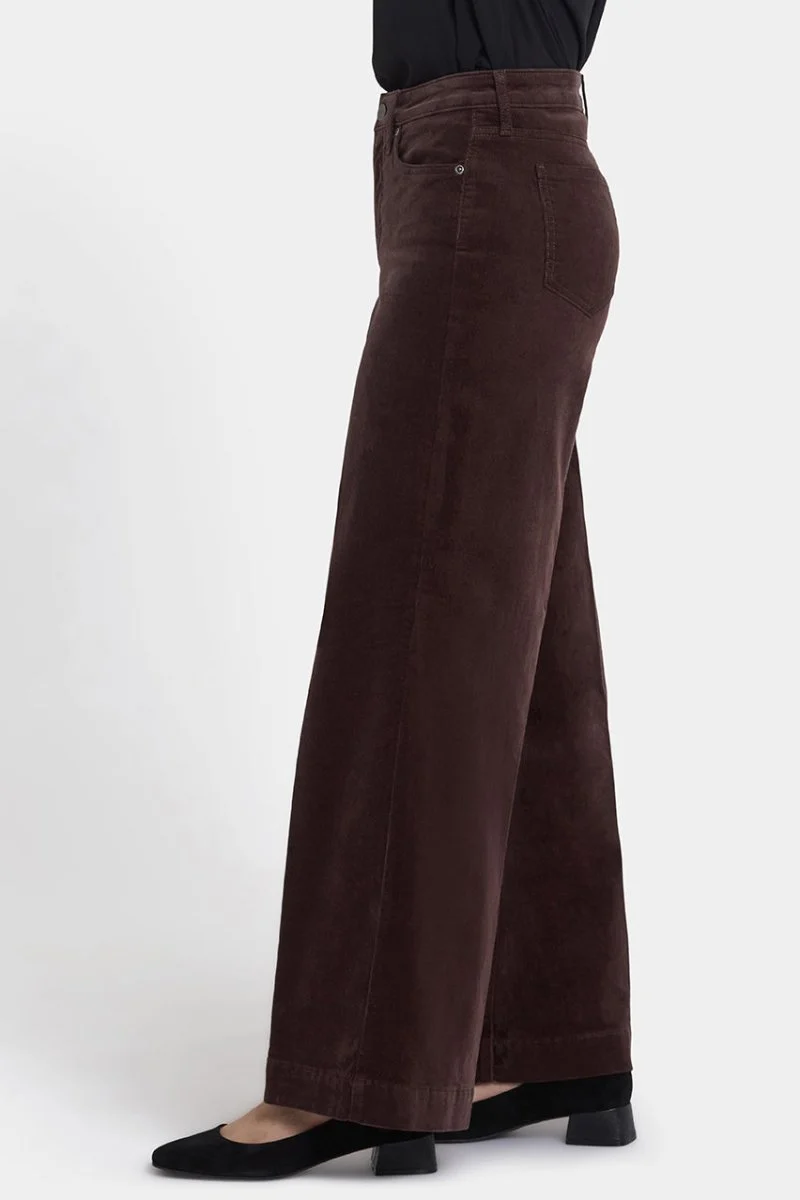 Teresa Wide Leg Corduroy Hose | Bitter Chocolate