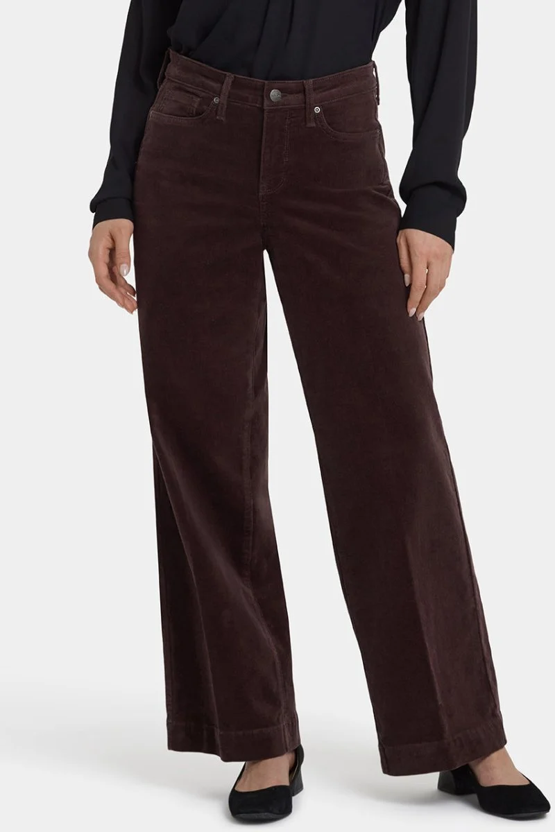 Teresa Wide Leg Corduroy Hose | Bitter Chocolate