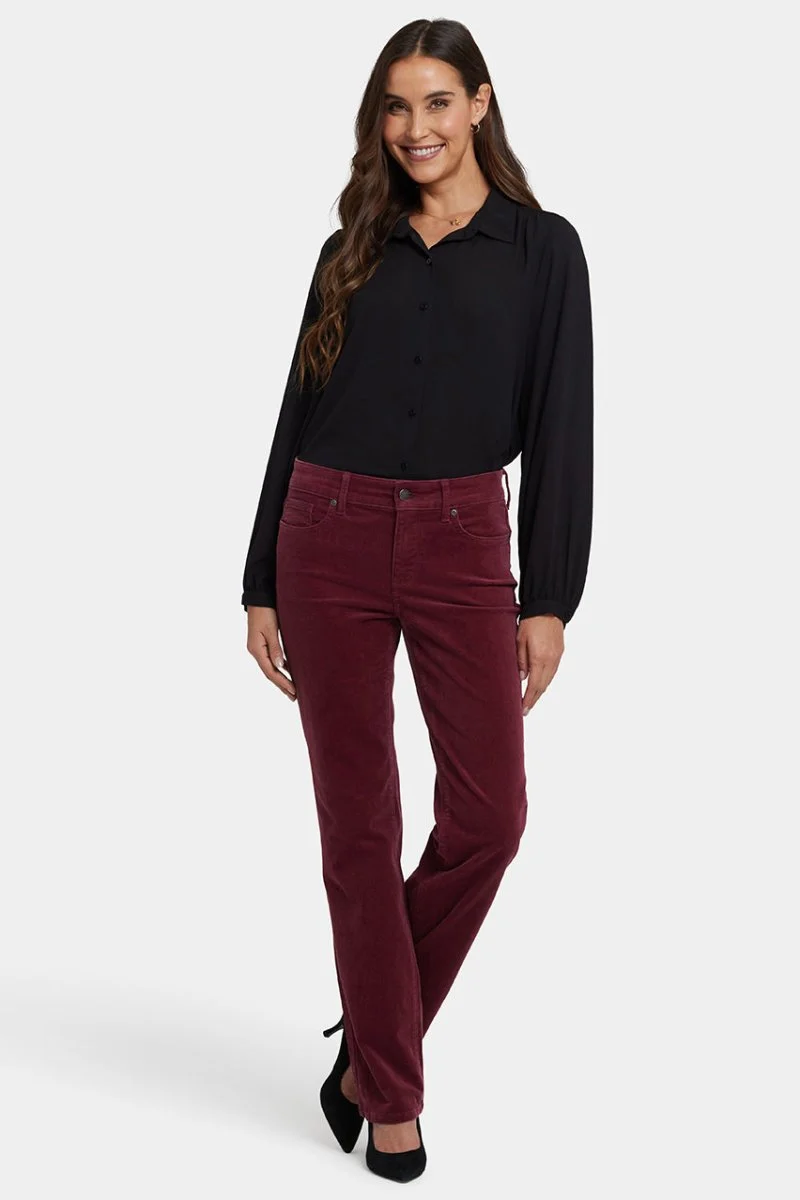 Marilyn Straight Corduroy Pants | Sienna Red