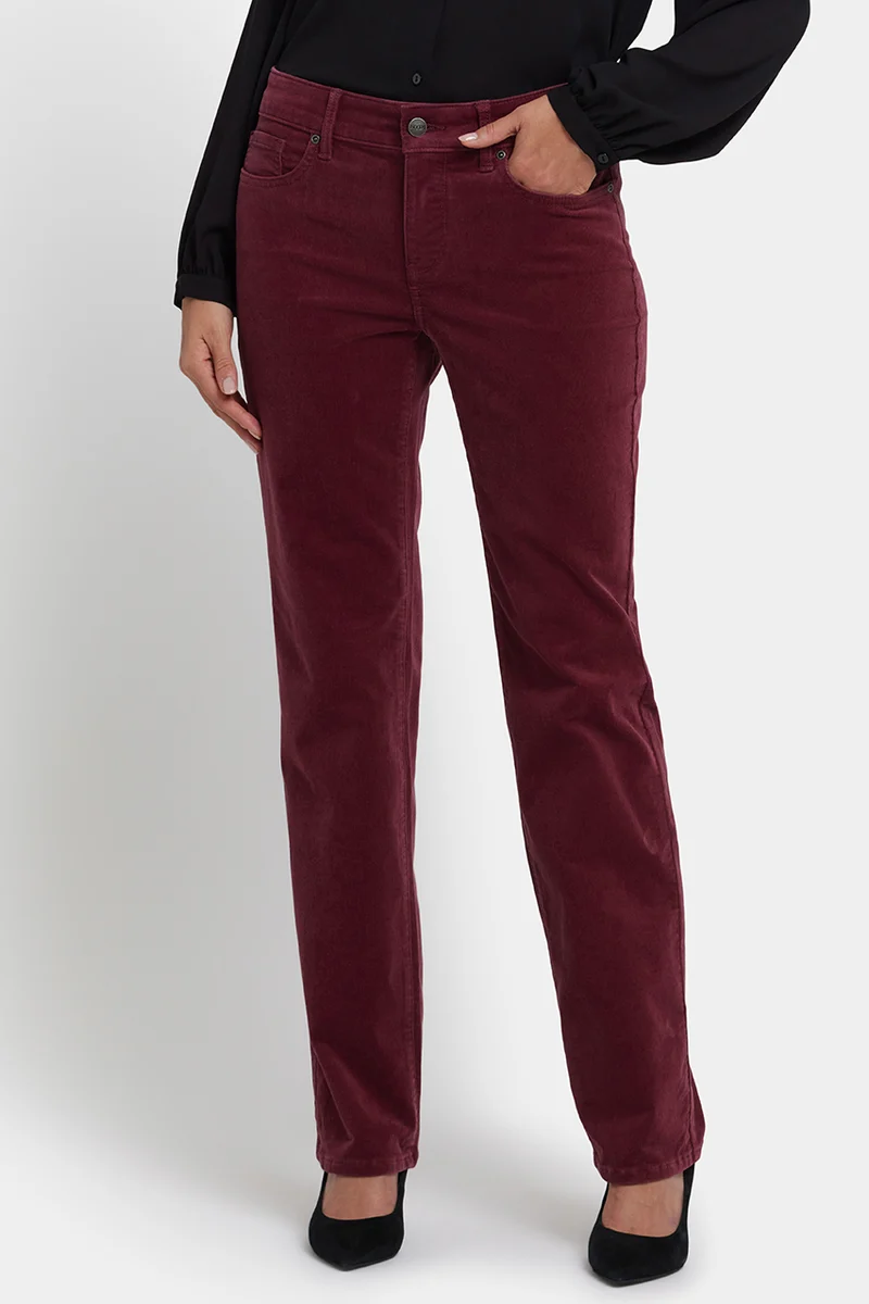 Marilyn Straight Corduroy Pants | Sienna Red