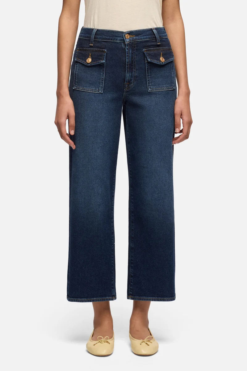 STOVEPIPE STRAIGHT ANKLE in Luxe Vintage Blue Vibe