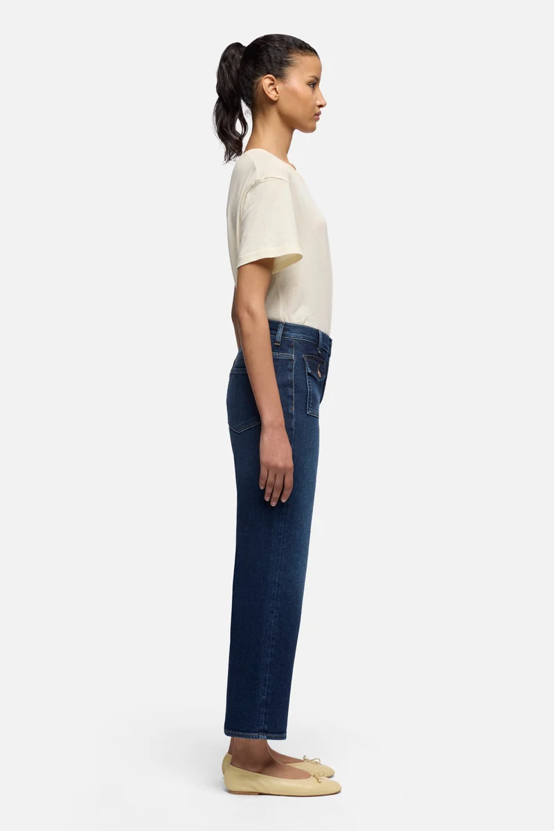 STOVEPIPE STRAIGHT ANKLE in Luxe Vintage Blue Vibe