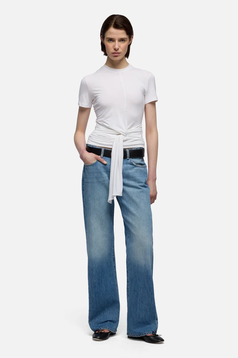 FITTED TWIST TEE in Lyocell Optical White