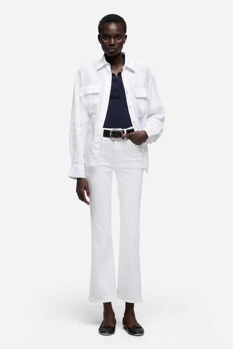 PIPED COLLAR POLO in Navy