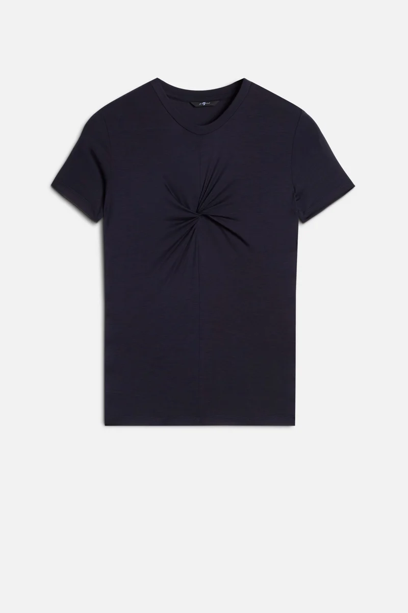 TWISTED TEE in Lyocell Navy