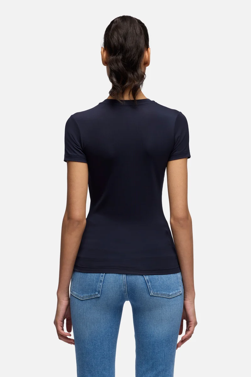 TWISTED TEE in Lyocell Navy