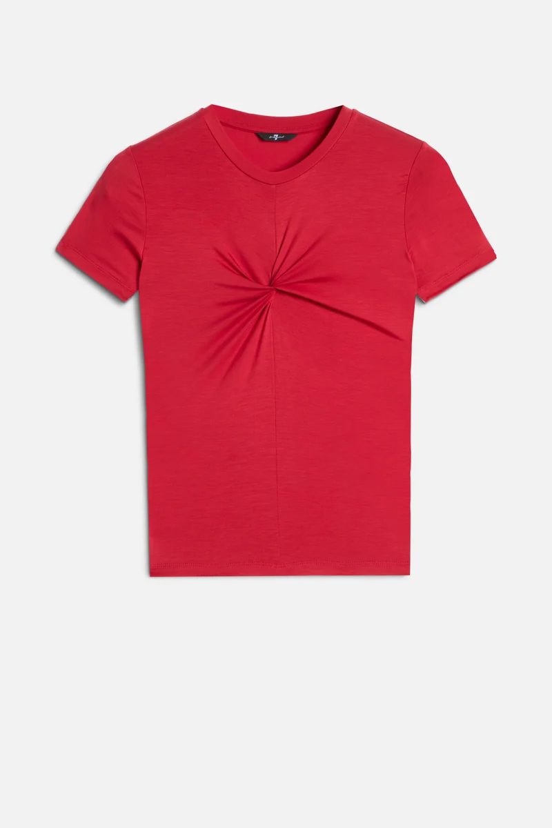 TWISTED TEE in Lyocell Firey Red