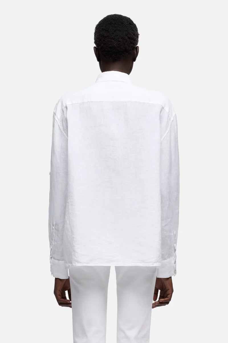 UTILITY LONG SLEEVE SHIRT in Linen White