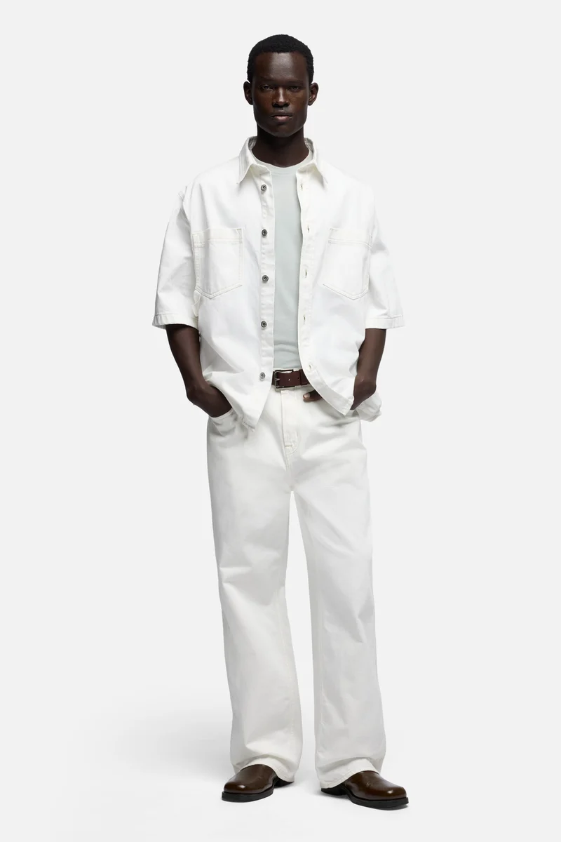 WIDE LEG in Rigid Salty