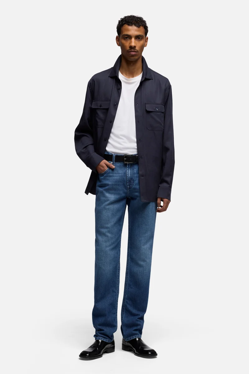 THE STRAIGHT in Silk Denim Cosmos
