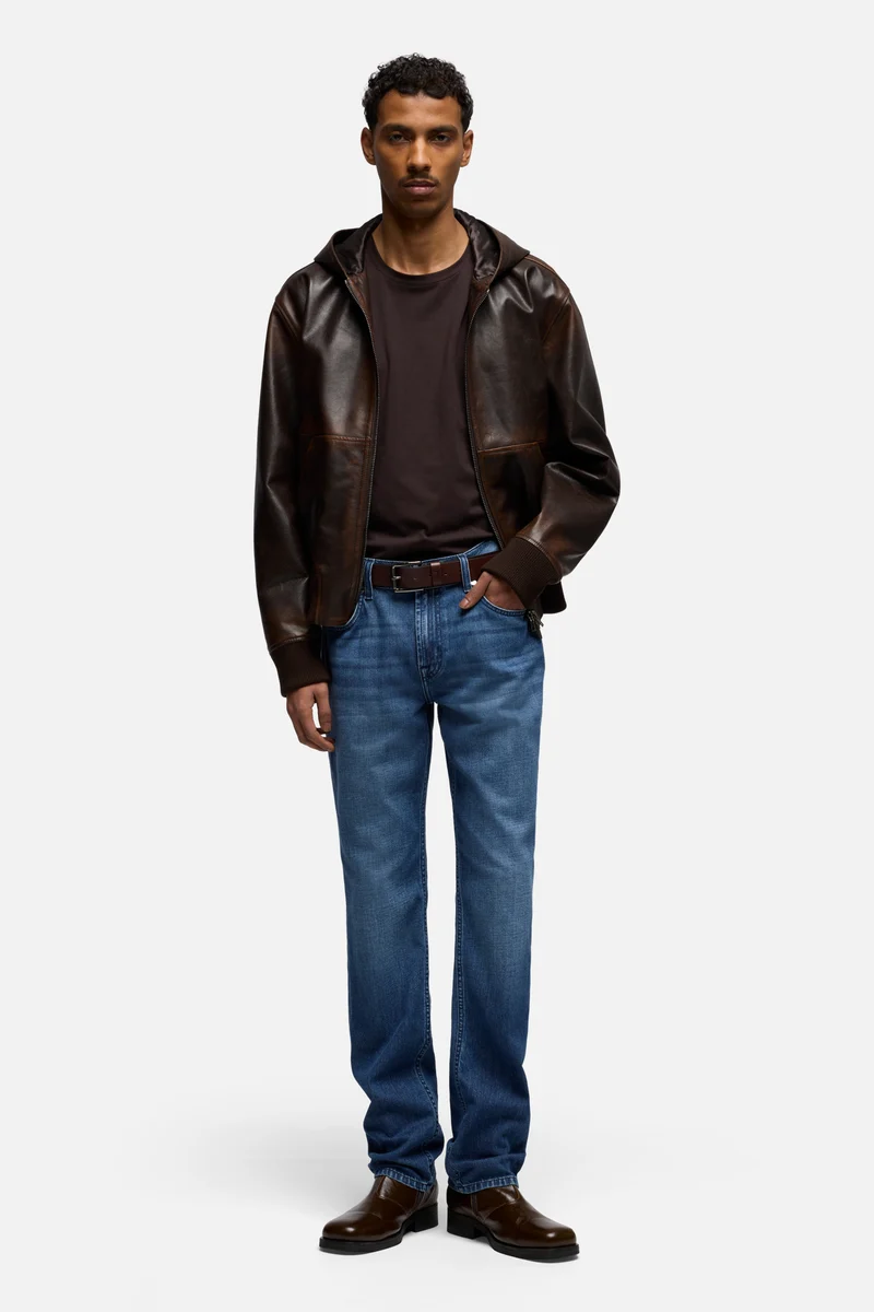 THE STRAIGHT in Silk Denim Cosmos