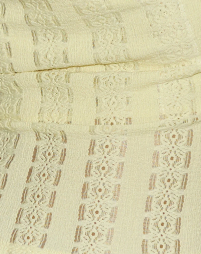 Chupa Top aus Broderie-Blütenspitze Lemon