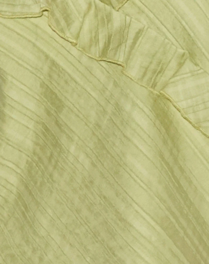 Savira Top aus Chiffonstreifen Grün