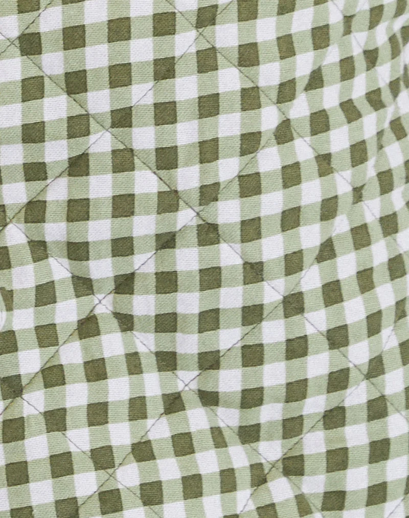 Kitza Weste in Olive Gingham