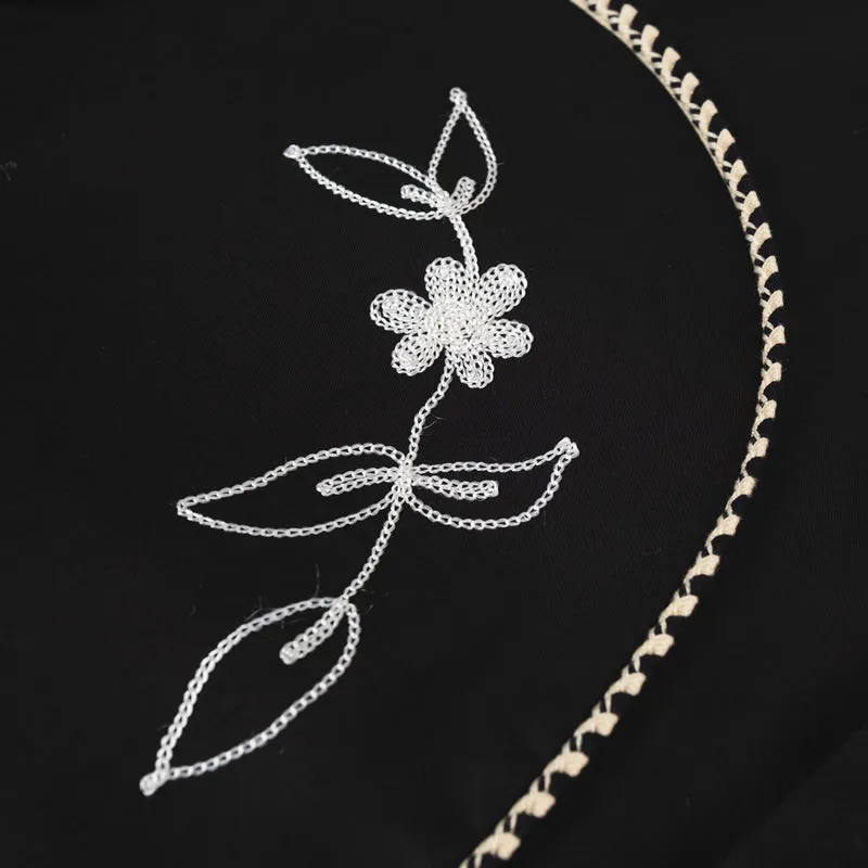 Embroidered Rayon Western Jacket Black