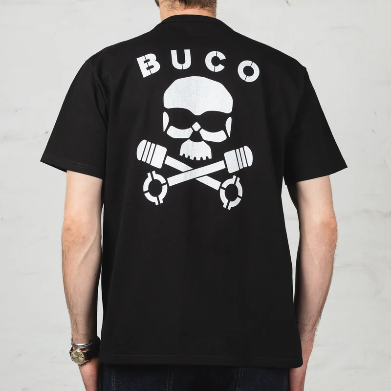 Buco Tee Skull Piston Schwarz