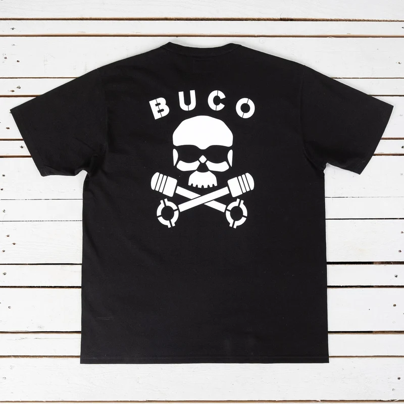 Buco Tee Skull Piston Schwarz