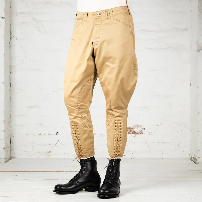 Khaki Chino Breeches Beige