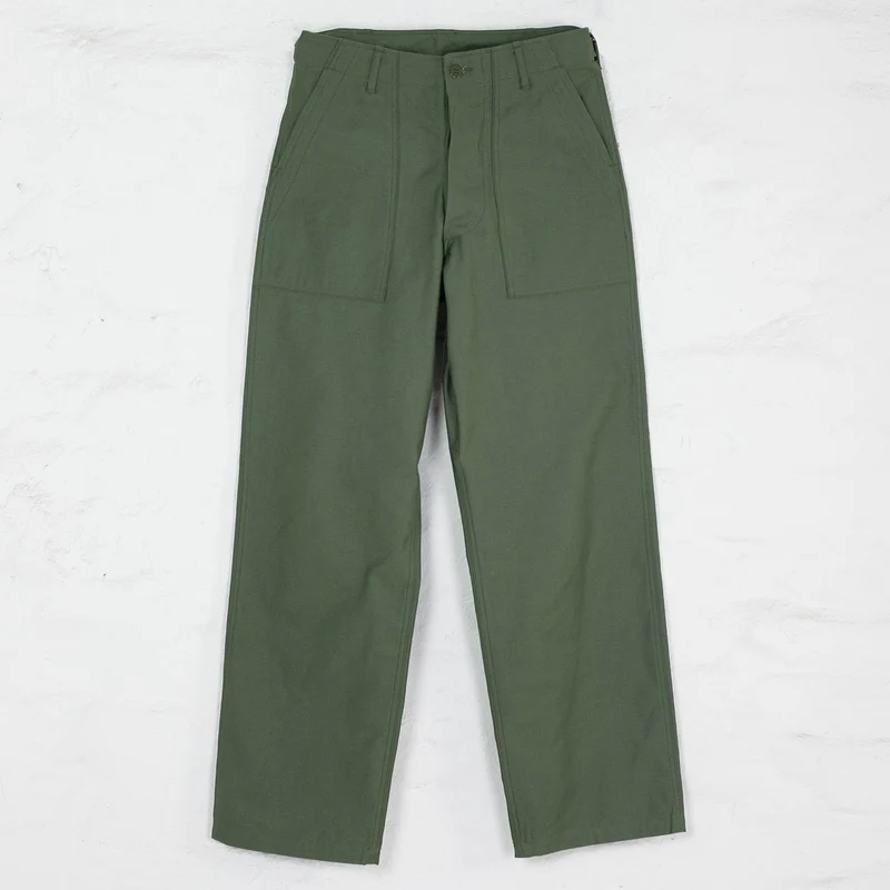 Trousers, Men's Cotton Sateen Oliv