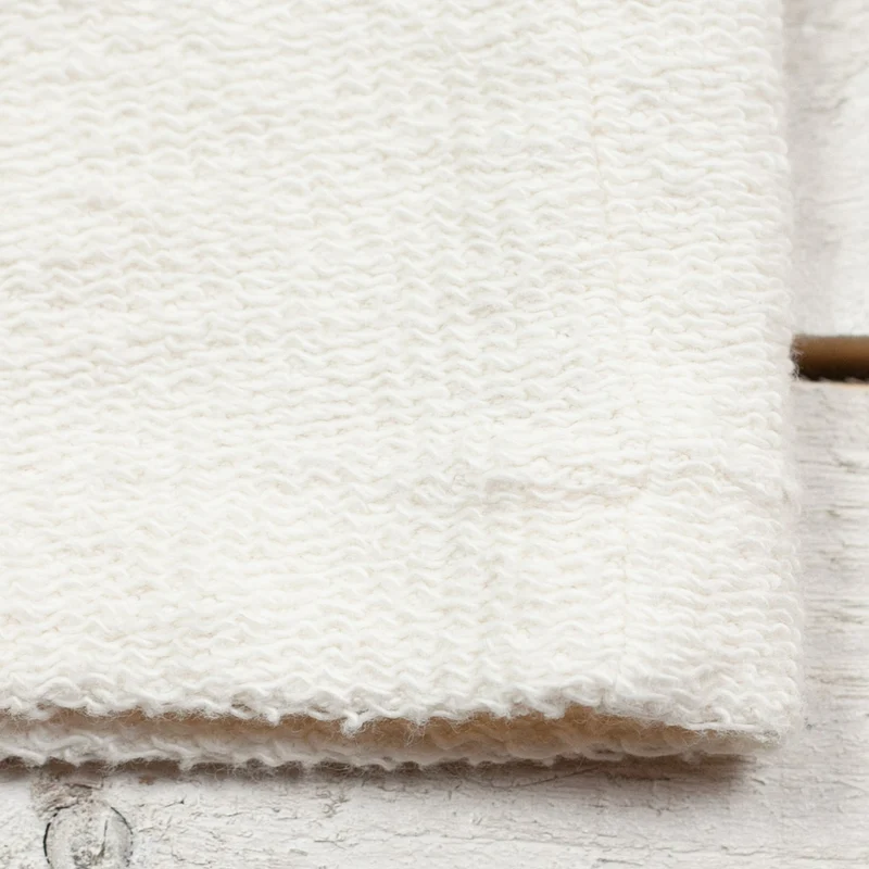 Cotton Pile Skipper Shirt Weiß