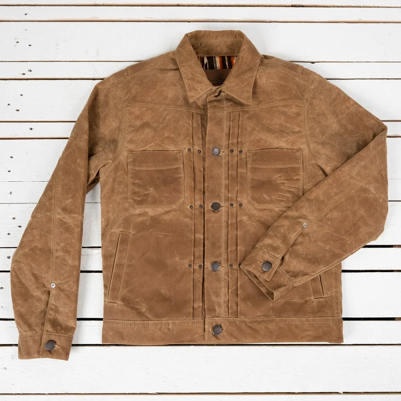 Riders Jacket Waxed Canvas Rust
