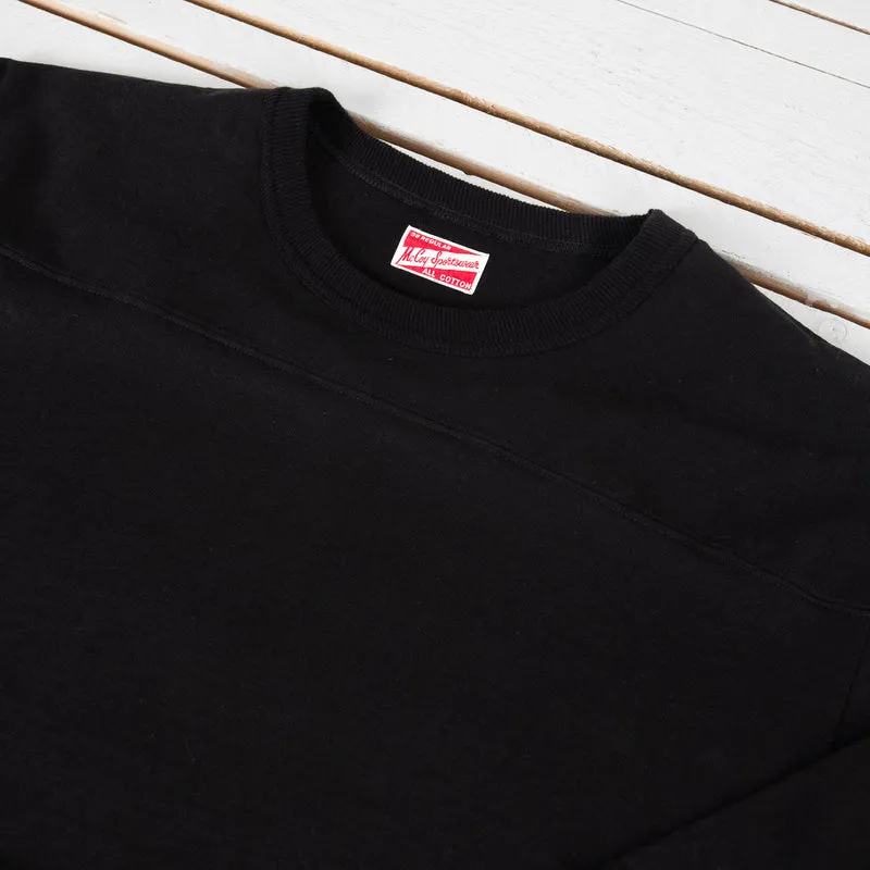 Heavy Cotton Football Tee Schwarz