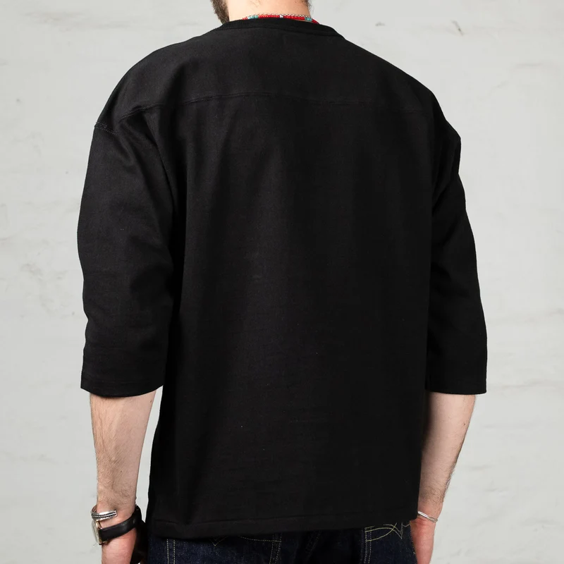 Heavy Cotton Football Tee Schwarz