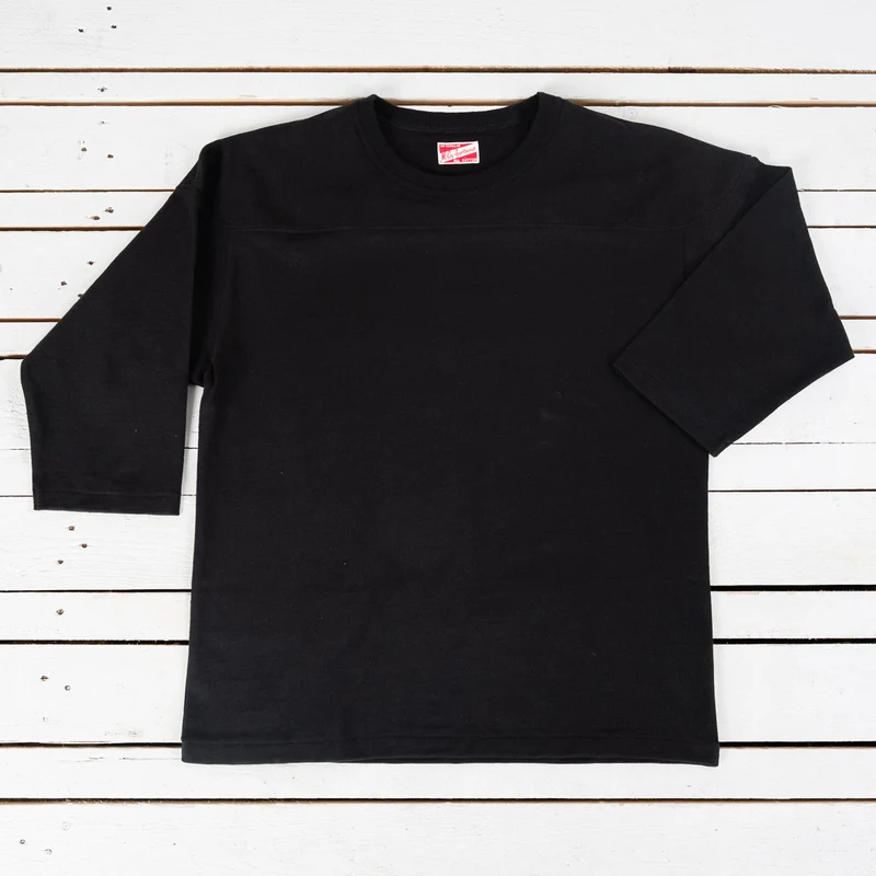 Heavy Cotton Football Tee Schwarz