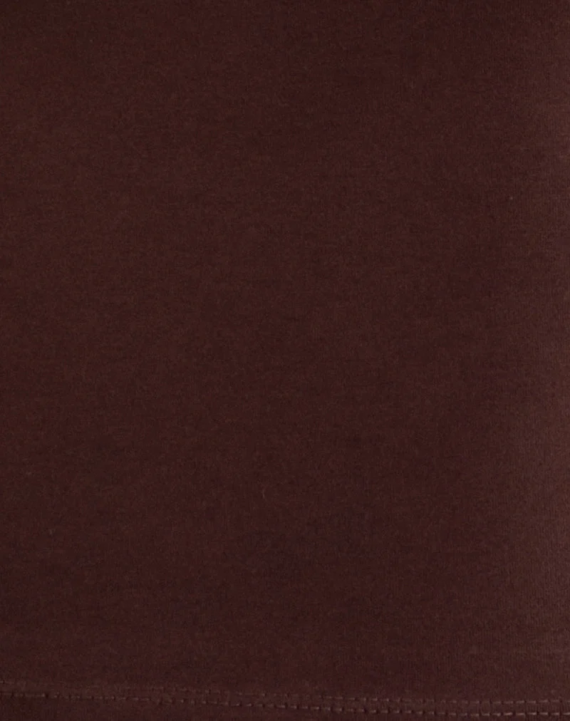 Dudley Vest Top aus Jersey Bitter Chocolate