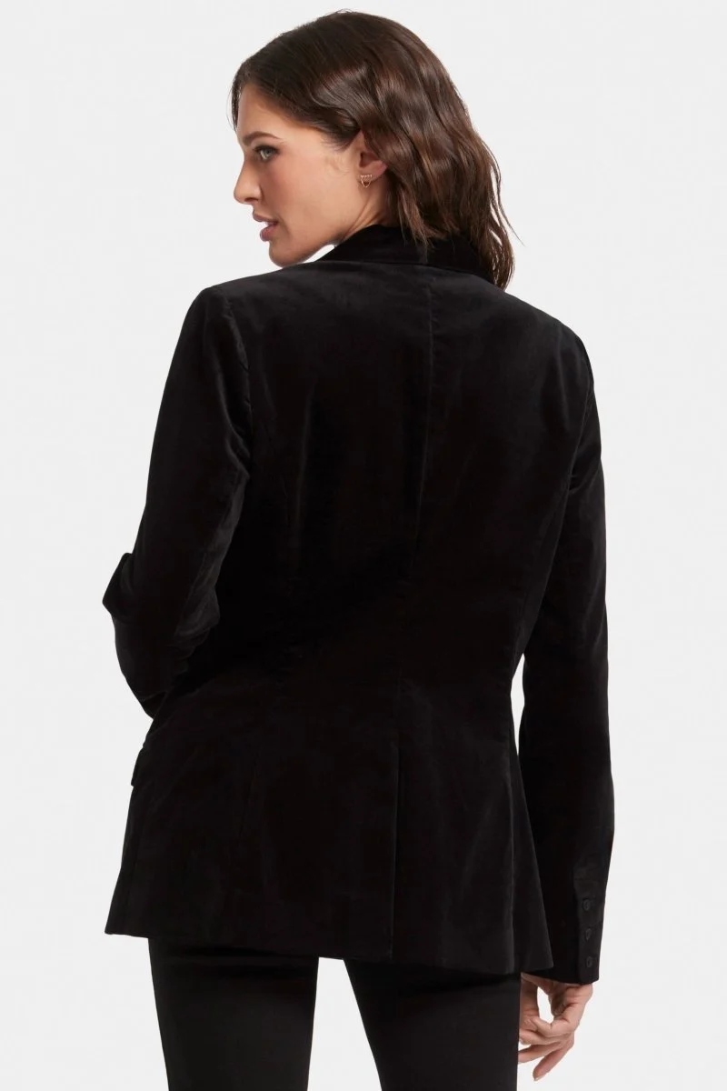 Smoking Blazer Baumwollsamt Schwarz | Black