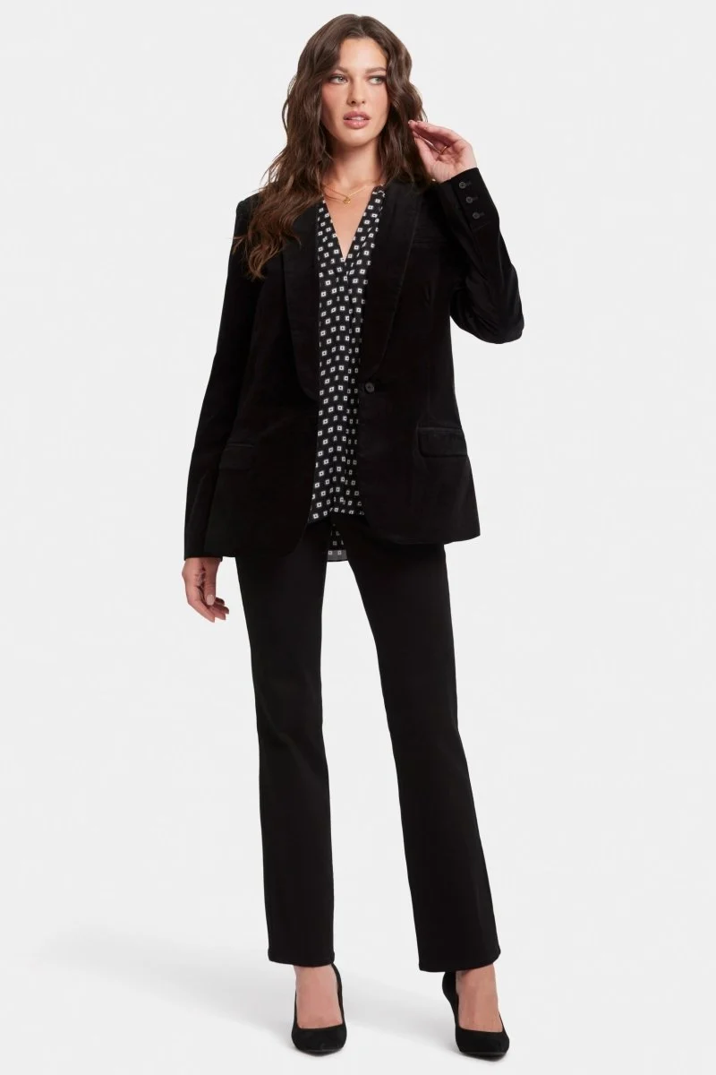 Smoking Blazer Baumwollsamt Schwarz | Black