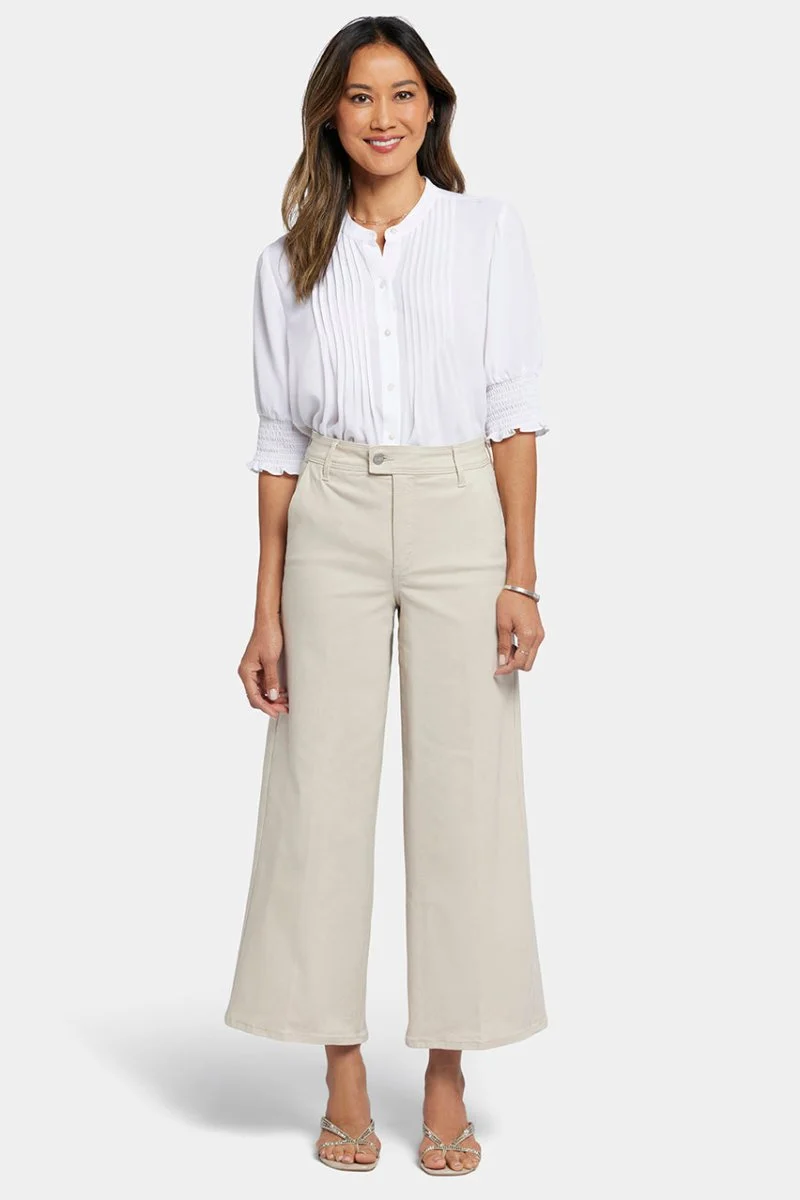Mona Weite Bein Knöchel Jeans mit hoher Taille | Feather
