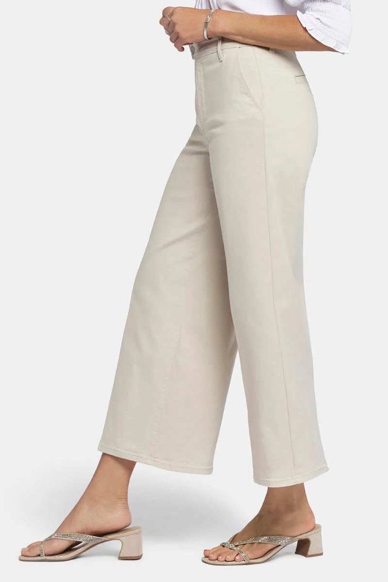 Mona Weite Bein Knöchel Jeans mit hoher Taille | Feather
