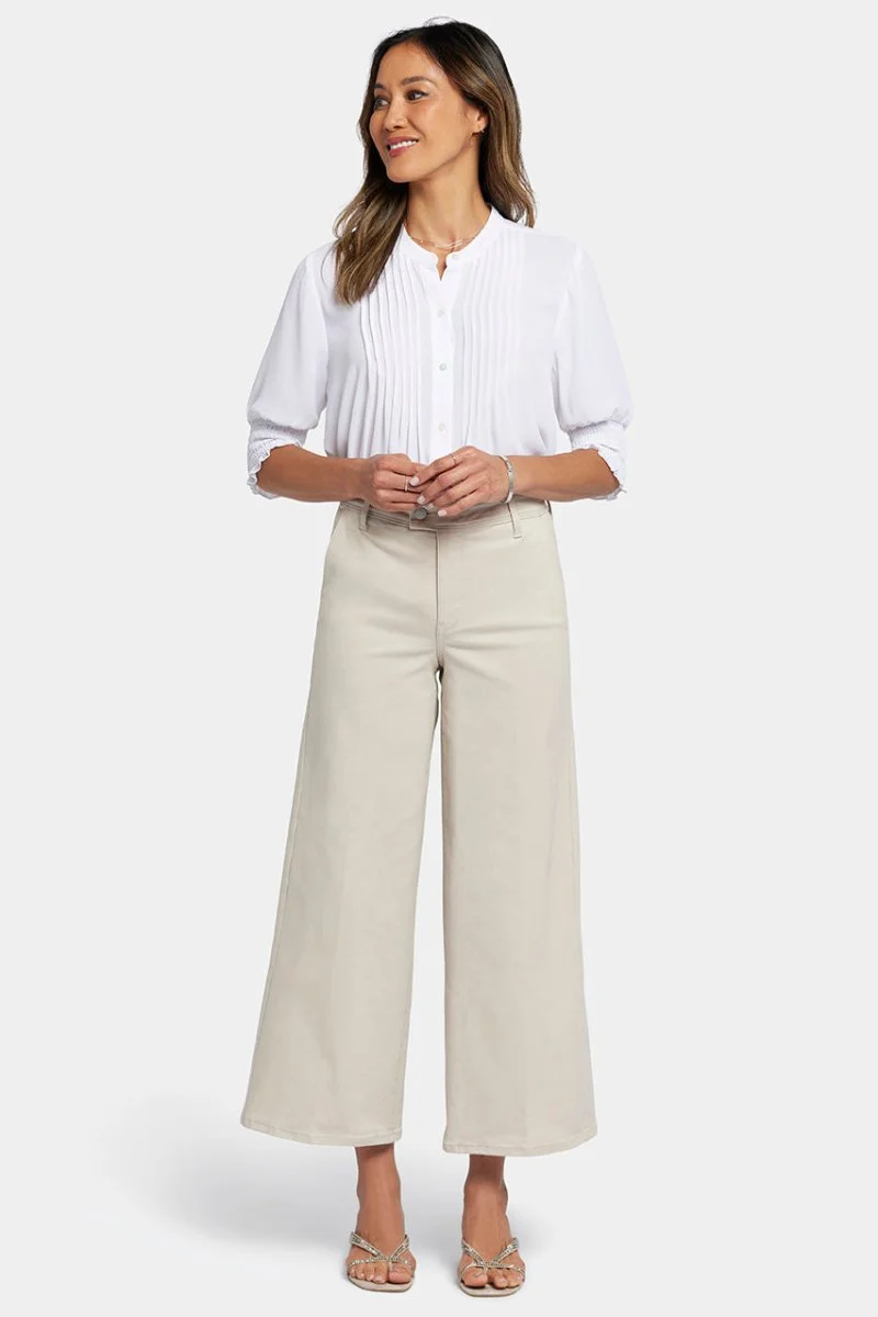 Mona Weite Bein Knöchel Jeans mit hoher Taille | Feather